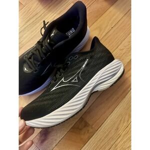 Mizuno Running shoes WAVE RIDER 28 J1GC240302 Black / Silver- AS IS, needs laces